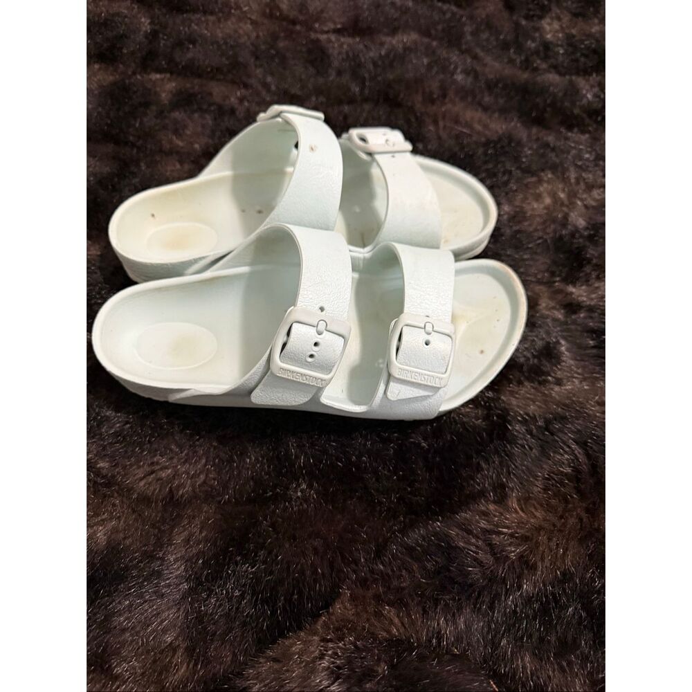 Birkenstocks size 34 3 powder blue sandals shoes